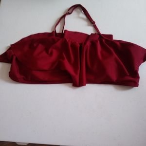 Red swim top